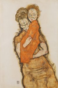 Anya és gyermeke alkotó: Egon Schiele