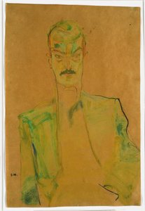 Akt színes szöveten, 1911 (wc és ceruza gouache papíron) alkotó: Egon Schiele