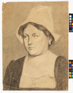 Egy holland sapkás nő portréja alkotó: Egon Schiele