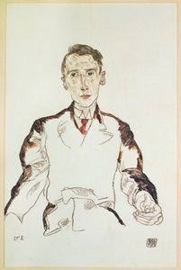Dr. Heinrich Rieger portréja (gouache, akvarell és ceruza) alkotó: Egon Schiele