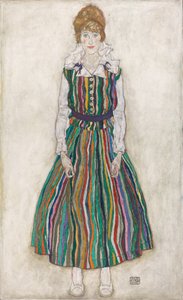 Edith Schiele, a művész feleségének portréja alkotó: Egon Schiele