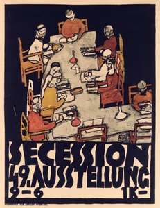 Reklámplakát Secession 49 kiállítás alkotó: Egon Schiele