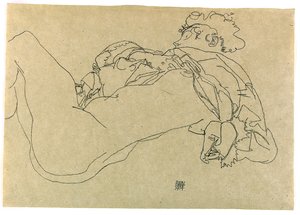 Fekvő női akt, 1914 alkotó: Egon Schiele