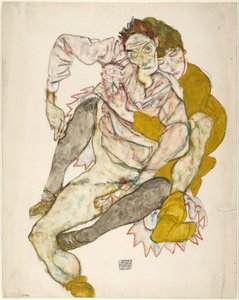 Ülő pár, 1915 alkotó: Egon Schiele