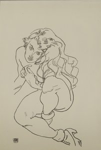 Ülő akt, 1917