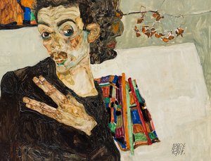 Önarckép, 1911. alkotó: Egon Schiele