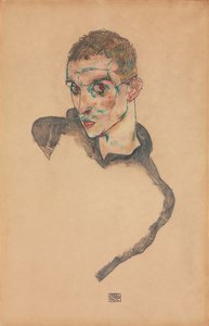 Önarckép; Önképzés, 1914 alkotó: Egon Schiele