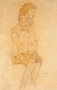 Ülő fiú, 1910 alkotó: Egon Schiele