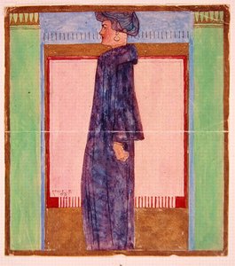 Álló nő (akvarell papíron) alkotó: Egon Schiele