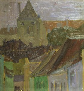 Házak tanulmányozása alkotó: Egon Schiele