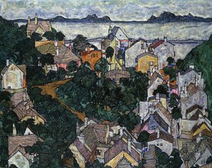 Nyári táj; Nyári táj, 1917 alkotó: Egon Schiele