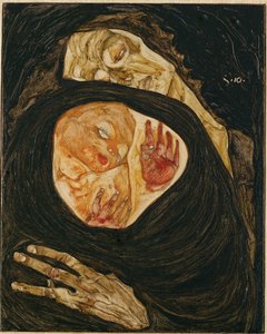 Tote Mutter. Halott anya (olaj, fa) alkotó: Egon Schiele