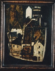 Tote Stadt III - Halott város III ... (olaj és akvarell, fa) alkotó: Egon Schiele