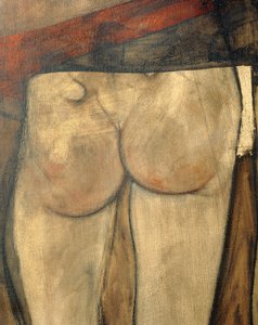 Női akt vállkendővel, töredék ... (olaj, vászon) alkotó: Egon Schiele