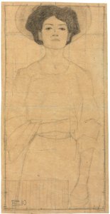 Fiatal nő kalapban alkotó: Egon Schiele