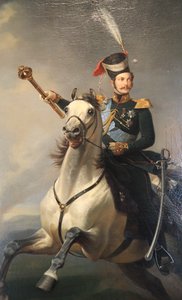 Alekszandr Nyikolajevics lovas portréja, 1850-es évek alkotó: Egor Botman