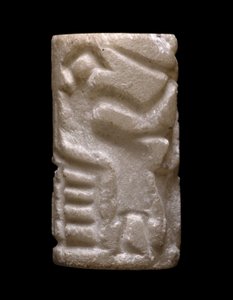 Cylinder Seal (Early Dynastic "Emberi tevékenység" jelenetek), Early Dynastic II (kalcit) alkotó: Egyptian