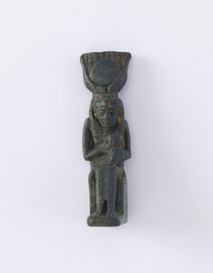 Ízisz és Hórusz figurája, valószínűleg Ptolemaioszi korszak, ie 305-30 (fajansz)