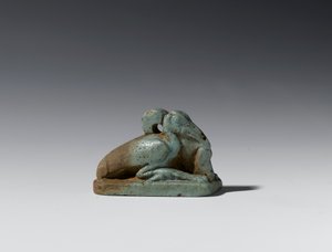 Kis íbisz alakja, a késői korszaktól a Ptolemaioszi korszakig, ie 664-30 (fajansz) alkotó: Egyptian