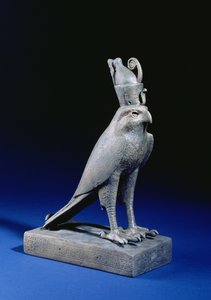 Hórusz szobrocska sólyom alakban (bronz)