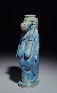 Taueret, a Víziló istennő, valószínűleg késő időszak, Kr.e. 664-332 körül (fajansz mázas agyagedény)
