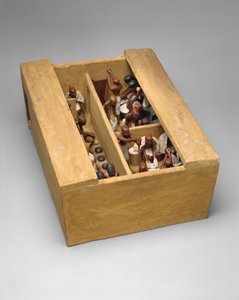 Modell pékség és sörfőzde Meketre sírjából, i.e. 1981–1975. (fa, gesso, festék, len)