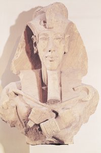 IV. Amenophis (Akhenaten) mellszobra (i.e. 1364-1347) Amun templomából, Karnak, Új Királyság, ie 1353-1337 (homokkő)