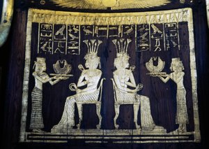 Szitamon hercegnőt ábrázoló szék háttámlája, Yuya sírja, Királyok völgye, Egyiptom, Egyiptomi civilizáció, Újbirodalom, XVIII. dinasztia alkotó: Egyptian 18th Dynasty