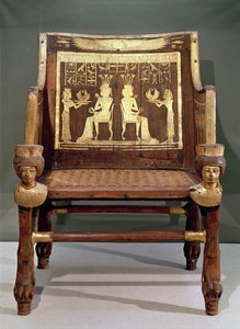 Szék, Satamon hercegnő, III. Amenophis lánya, Új Királyság, ie 1391-1353 körül (fa és aranyozott bronz) alkotó: Egyptian 18th Dynasty
