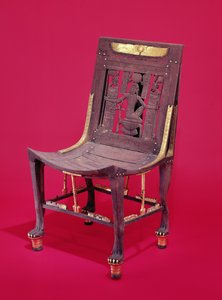 Szék, Tutanhamon sírjából (Kr. e. 1370-1352), amely az évmilliók szellemét ábrázolja, az Újbirodalom (cédrusfa) (lásd még: 148192)