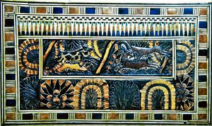 Kazetta, Tutanhamon sírjából, Új Királyság (fa, bronz, elefántcsont és színes máz) alkotó: Egyptian 18th Dynasty