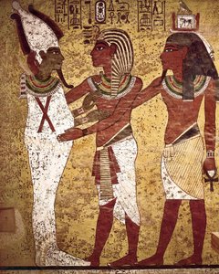 Egyiptomi ókor: Tutanhamon fáraó Ozirisz istennel szemben alkotó: Egyptian 18th Dynasty