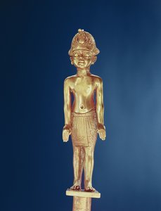 A király alakja, Tutanhamon sírjából (Kr. e. 1370-1352) Új Királyság (arany)