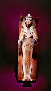 A király képe a temetési ágyán, Tutanhamon sírjából (Kr. e. 1370-52) Új Királyság (fa) (lásd még: 149292)