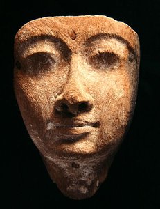 Maszk, Új Királyság (fa) alkotó: Egyptian 18th Dynasty