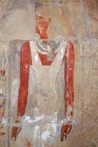 Festett dombormű, Hatsepszut halotti temploma, Deir el-Bahri, thébai nekropolisz (UNESCO Világörökségi Listája) alkotó: Egyptian 18th Dynasty