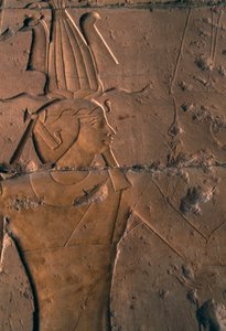 Festett dombormű, Hatsepszut halotti temploma, Deir el-Bahri, thébai nekropolisz (UNESCO Világörökségi Listája) alkotó: Egyptian 18th Dynasty