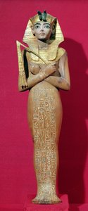 A király shabti alakja Tutanhamon sírjából (Kr. e. 1370-1352) Új Királyság (festett fa)