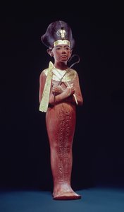 A király shabti alakja Tutanhamon sírjából (Kr.e. 1370-1352) Új Királyság (aranyozott fa)