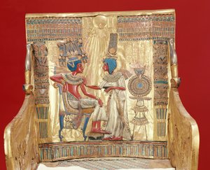 Trón, Tutanhamon sírjából (Kr. e. 1370-1352) Új Királyság (arany)