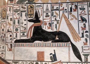 Anubis Tomb Nefertari (falfestmény) alkotó: Egyptian 19th Dynasty