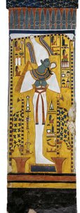 Egyiptom, Théba, Luxor, Királynők Völgye, Nefertari sírja, Ozirisz falfestménye a sírkamrában a 19. dinasztiából alkotó: Egyptian 19th Dynasty