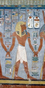Férfialak, részlet a Ramszesz I. sírjának sírkamrájának freskóiról, a Királyok Völgye, Luxor, Théba (Unesco Világörökségi Lista) alkotó: Egyptian 19th Dynasty