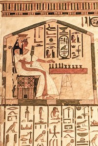 Nefertari játszik senet (falfestmény) alkotó: Egyptian 19th Dynasty