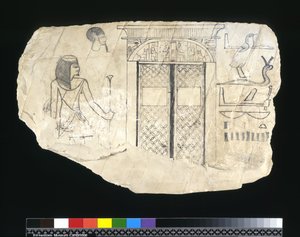 Ostracon, Új Királyság, Kr.e. 1295-kb. 1186 (festett mészkő)