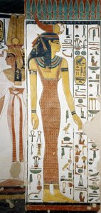 Selqet, részlet Nefertari sírkamrájának freskóiról, Queens Valley, Luxor, Théba (Unesco Világörökségi Lista alkotó: Egyptian 19th Dynasty