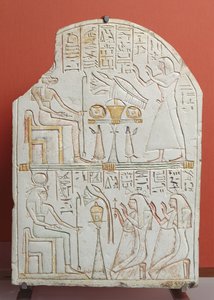 Penboui Stela, Deir el-Medina gyámja, Thébából, Új Királyság (festett kő)