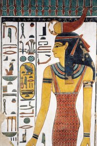 Selkis istennő, freskó, előcsarnok bejárata, Nefertari sírja (QV66), Királynők Völgye, Théba (Unesco Világörökségi Lista) alkotó: Egyptian 19th Dynasty