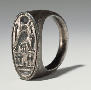 IV. Ramszesz (Kr.e. 1153-1147) Új Királyság gyűrűje (ezüst)