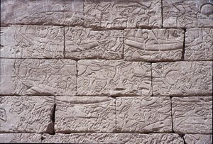 A tengeri nép, Ramszesz III. tengeri csata, Medinet Habu, ie 1195-64 kő